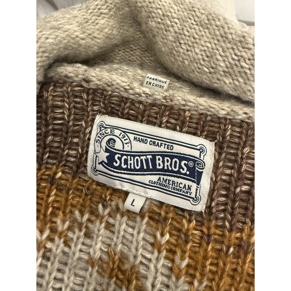 Schott Bros The Motif Yak Blend Caridgan Sweater - Large - Picture 4 of 6